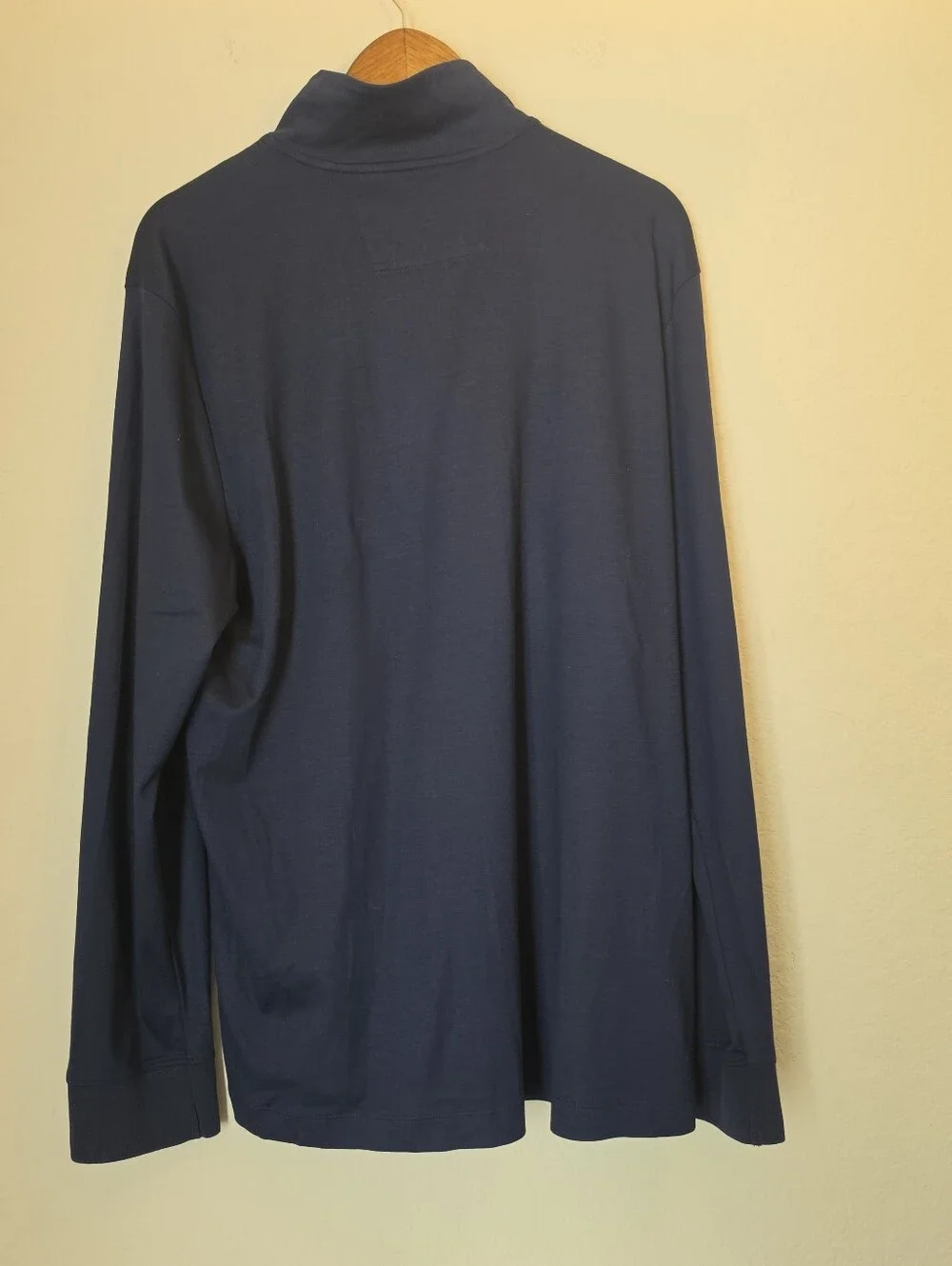 Banana Republic Luxury Touch 1/4 Zip‎ Mens XL Navy Blue Red Colorblock Nautical